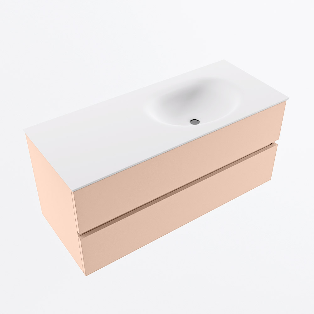 MONDIAZ VICA 110cm mueble de baño Rosee 2 cajones. Lavabo MOON Derecho 1 orificio, color Talc. 6 MONDIAZ VICA 110cm mueble de baño Rosee 2 cajones. Lavabo MOON Derecho 1 orificio, color Talc. - Imagen 6
