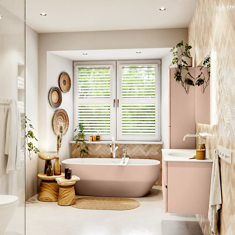 MONDIAZ VICA 100cm mueble de baño Rosee 2 cajones. Lavabo MOON Centro sin orificio, color Talc. 3 MONDIAZ VICA 100cm mueble de baño Rosee 2 cajones. Lavabo MOON Centro sin orificio, color Talc. - Imagen 3