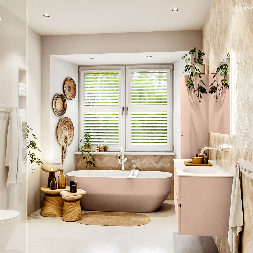 MONDIAZ VICA 130cm mueble de baño Rosee 4 cajones. Lavabo MOON Derecho sin orificio, color Talc. 3 MONDIAZ VICA 130cm mueble de baño Rosee 4 cajones. Lavabo MOON Derecho sin orificio, color Talc. - Imagen 3