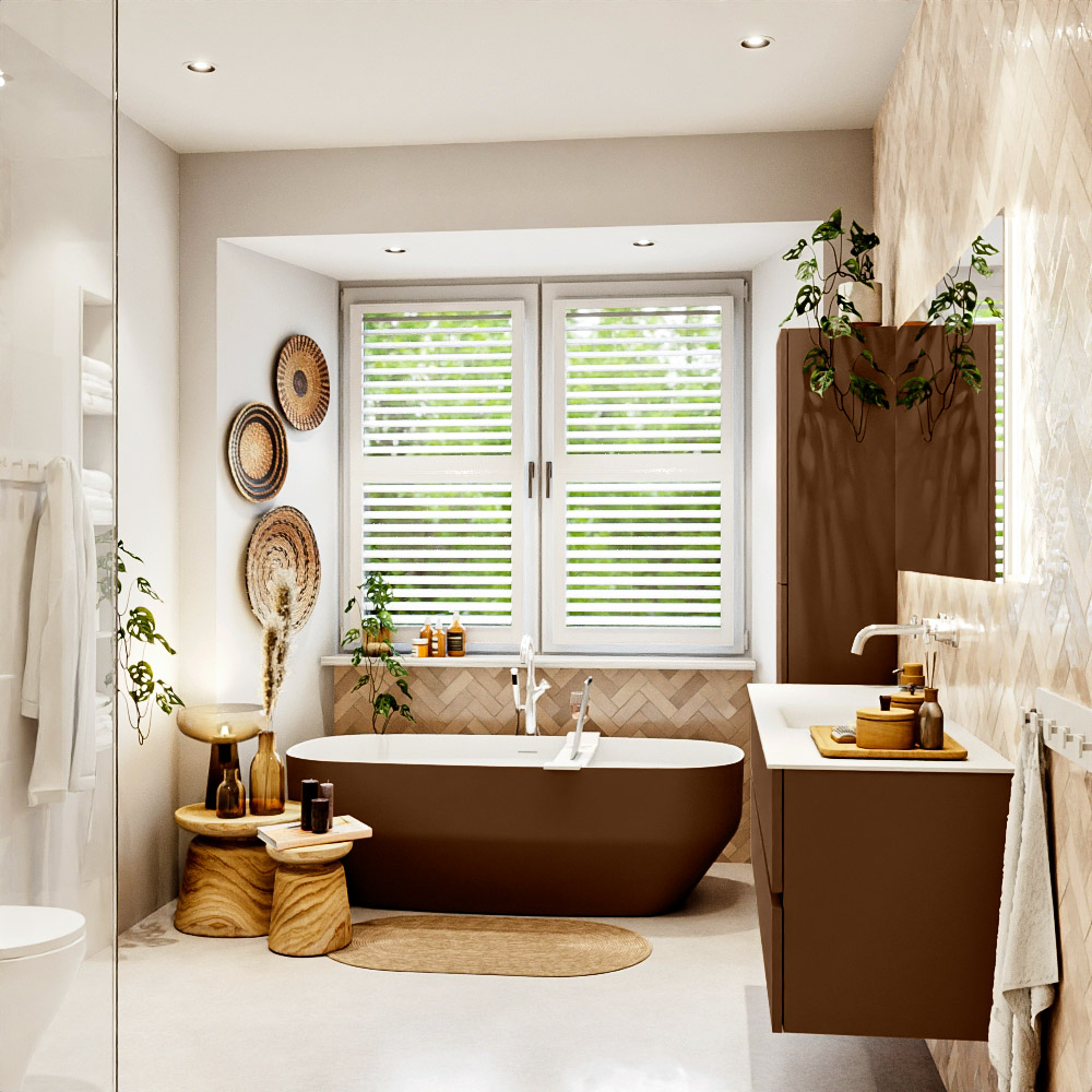 MONDIAZ VICA 150cm mueble de baño Rust 2 cajones. Lavabo CLOUD Centro sin orificio, color Talc. 3 MONDIAZ VICA 150cm mueble de baño Rust 2 cajones. Lavabo CLOUD Centro sin orificio, color Talc. - Imagen 3