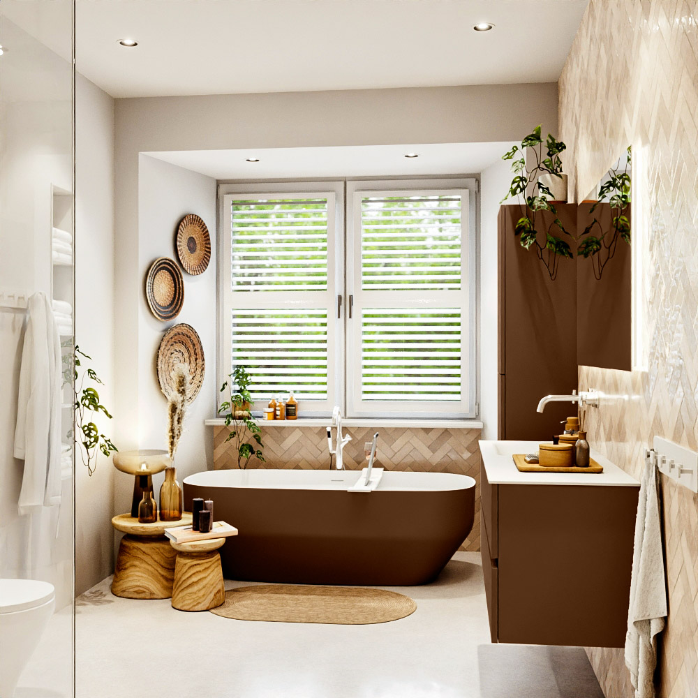 MONDIAZ VICA 120cm mueble de baño Rust 4 cajones. Lavabo CLOUD Izquierda sin orificio, color Talc. 3 MONDIAZ VICA 120cm mueble de baño Rust 4 cajones. Lavabo CLOUD Izquierda sin orificio, color Talc. - Imagen 3