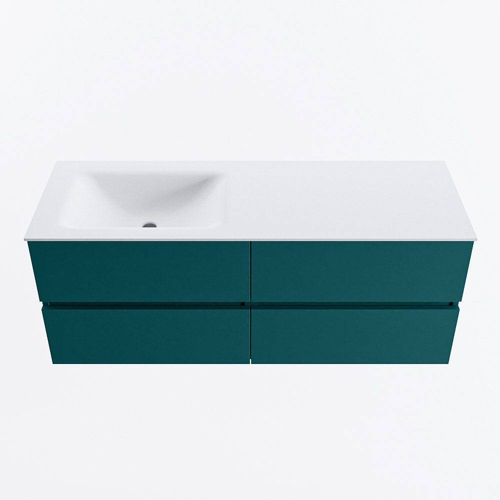 MONDIAZ VICA 130cm mueble de baño Smag 4 cajones. Lavabo CLOUD Izquierda 1 orificio, color Talc. 5 MONDIAZ VICA 130cm mueble de baño Smag 4 cajones. Lavabo CLOUD Izquierda 1 orificio, color Talc. - Imagen 5