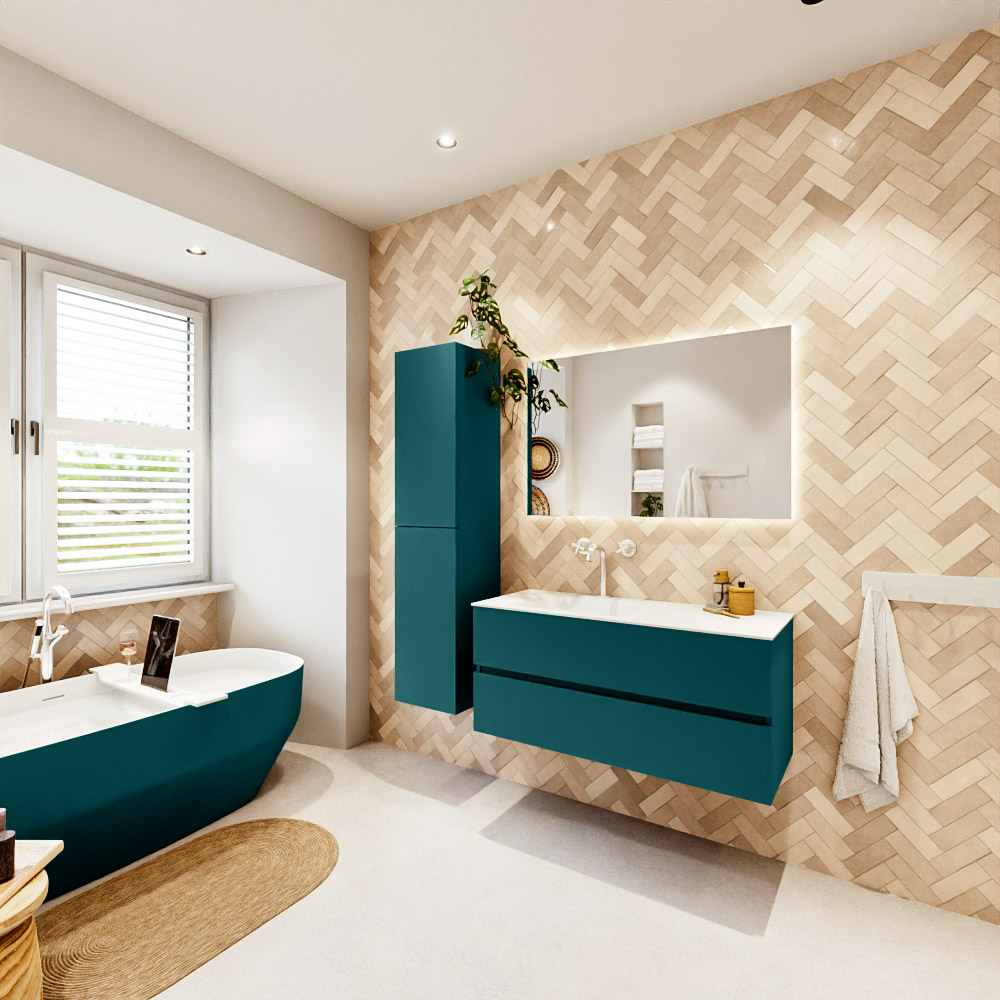 MONDIAZ VICA 110cm mueble de baño Smag 2 cajones. Lavabo CLOUD Izquierda 1 orificio, color Talc. 4 MONDIAZ VICA 110cm mueble de baño Smag 2 cajones. Lavabo CLOUD Izquierda 1 orificio, color Talc. - Imagen 4