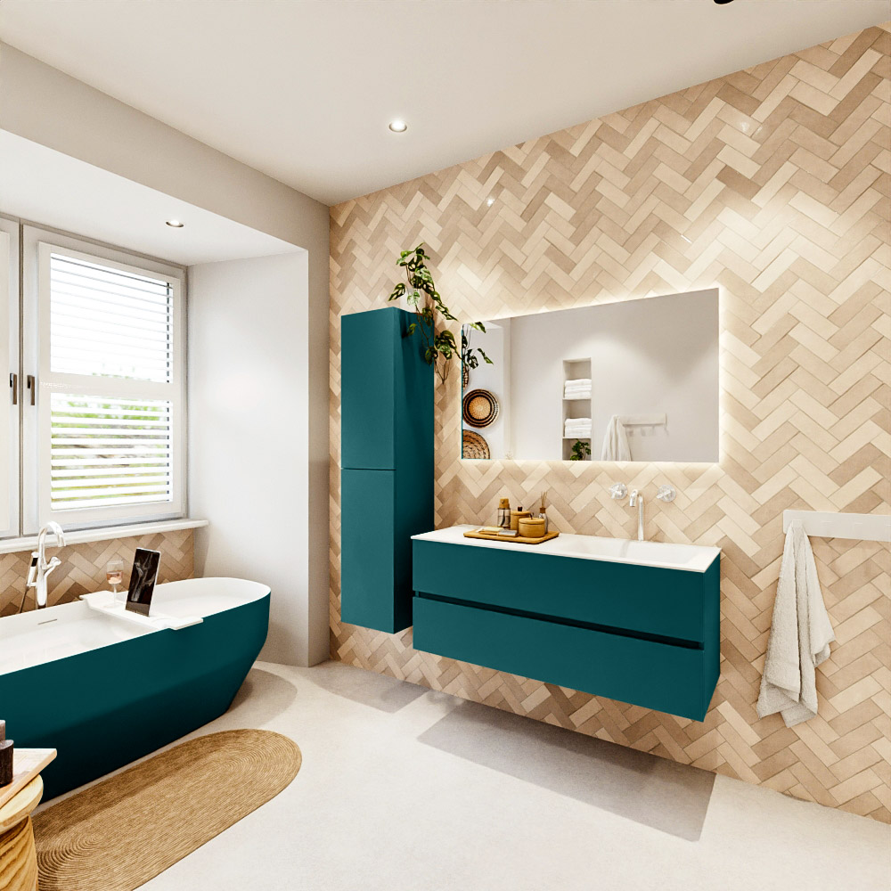 MONDIAZ VICA 120cm mueble de baño Smag 2 cajones. Lavabo CLOUD Derecho 1 orificio, color Talc. 4 MONDIAZ VICA 120cm mueble de baño Smag 2 cajones. Lavabo CLOUD Derecho 1 orificio, color Talc. - Imagen 4