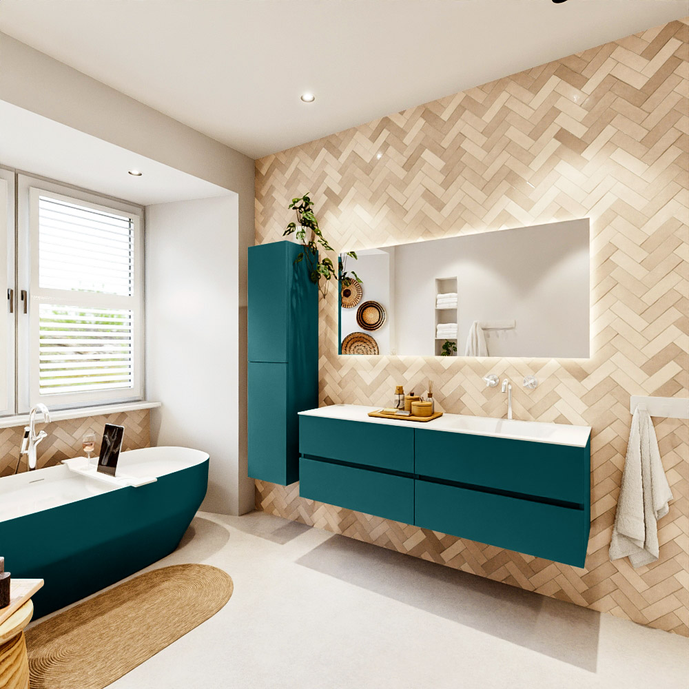 MONDIAZ VICA 150cm mueble de baño Smag 4 cajones. Lavabo CLOUD Derecho 1 orificio, color Talc. 4 MONDIAZ VICA 150cm mueble de baño Smag 4 cajones. Lavabo CLOUD Derecho 1 orificio, color Talc. - Imagen 4