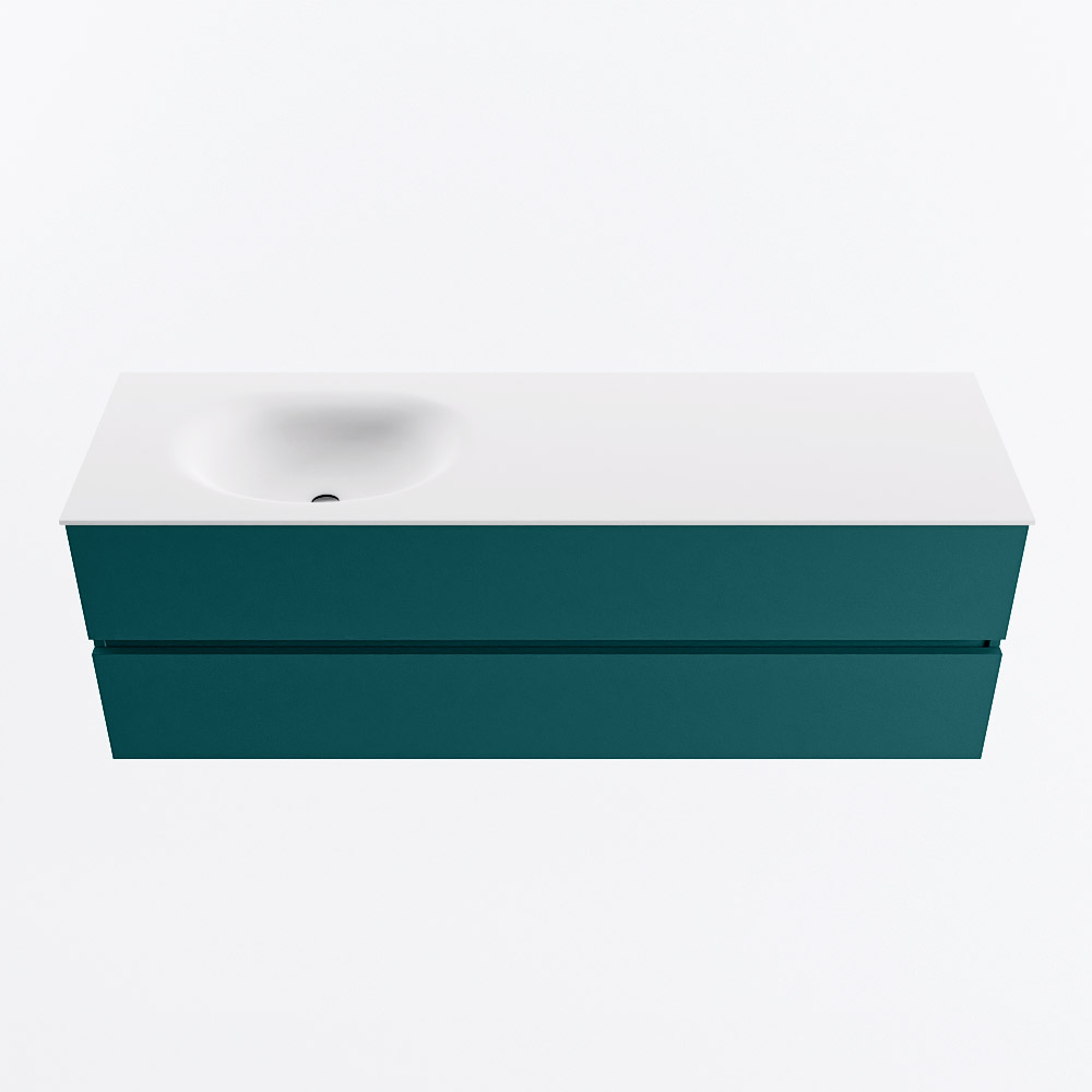 MONDIAZ VICA 150cm mueble de baño Smag 2 cajones. Lavabo MOON Izquierda sin orificio, color Talc. 5 MONDIAZ VICA 150cm mueble de baño Smag 2 cajones. Lavabo MOON Izquierda sin orificio, color Talc. - Imagen 5