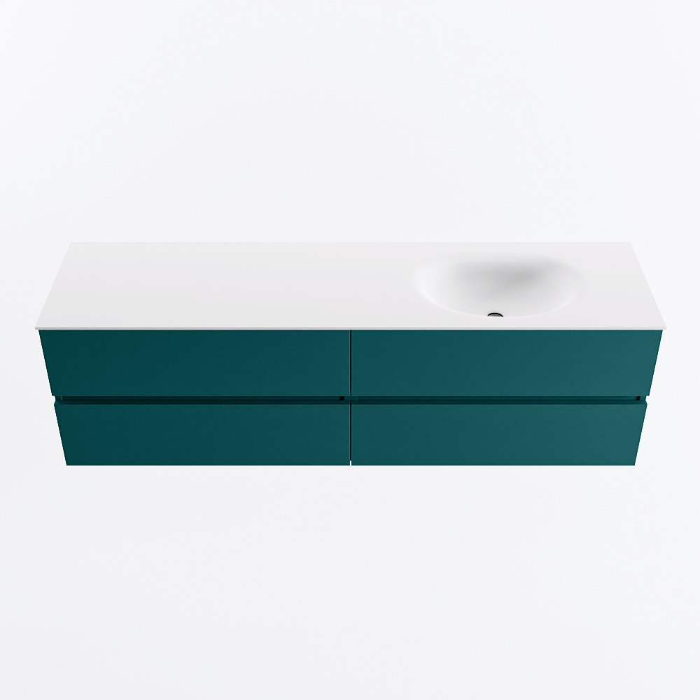 MONDIAZ VICA 170cm mueble de baño Smag 4 cajones. Lavabo MOON Derecho sin orificio, color Talc. 5 MONDIAZ VICA 170cm mueble de baño Smag 4 cajones. Lavabo MOON Derecho sin orificio, color Talc. - Imagen 5