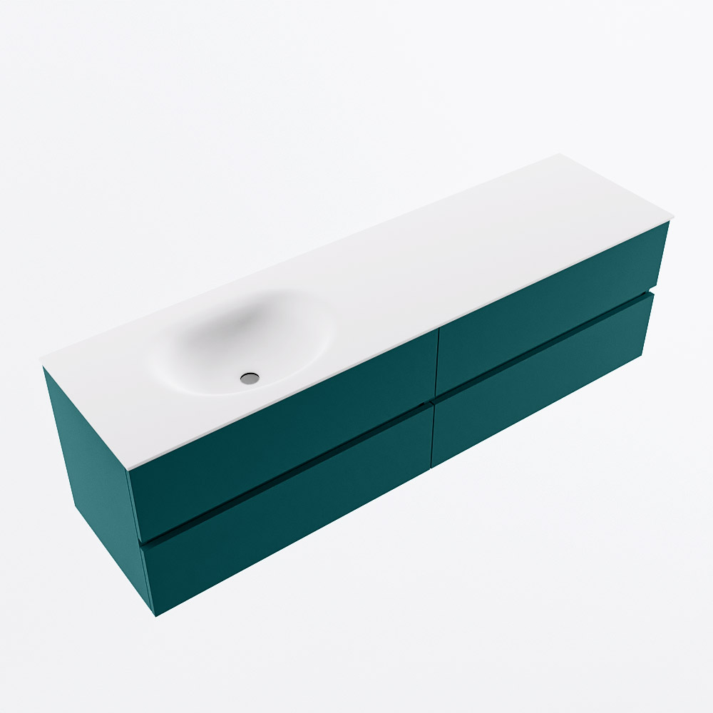 MONDIAZ VICA 170cm mueble de baño Smag 4 cajones. Lavabo MOON Izquierda 1 orificio, color Talc. 6 MONDIAZ VICA 170cm mueble de baño Smag 4 cajones. Lavabo MOON Izquierda 1 orificio, color Talc. - Imagen 6