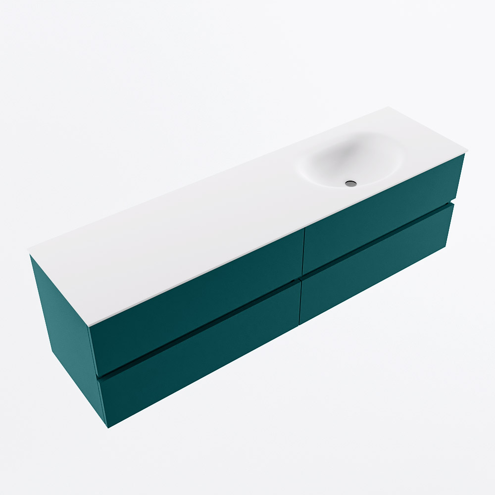 MONDIAZ VICA 170cm mueble de baño Smag 4 cajones. Lavabo MOON Derecho sin orificio, color Talc. 6 MONDIAZ VICA 170cm mueble de baño Smag 4 cajones. Lavabo MOON Derecho sin orificio, color Talc. - Imagen 6