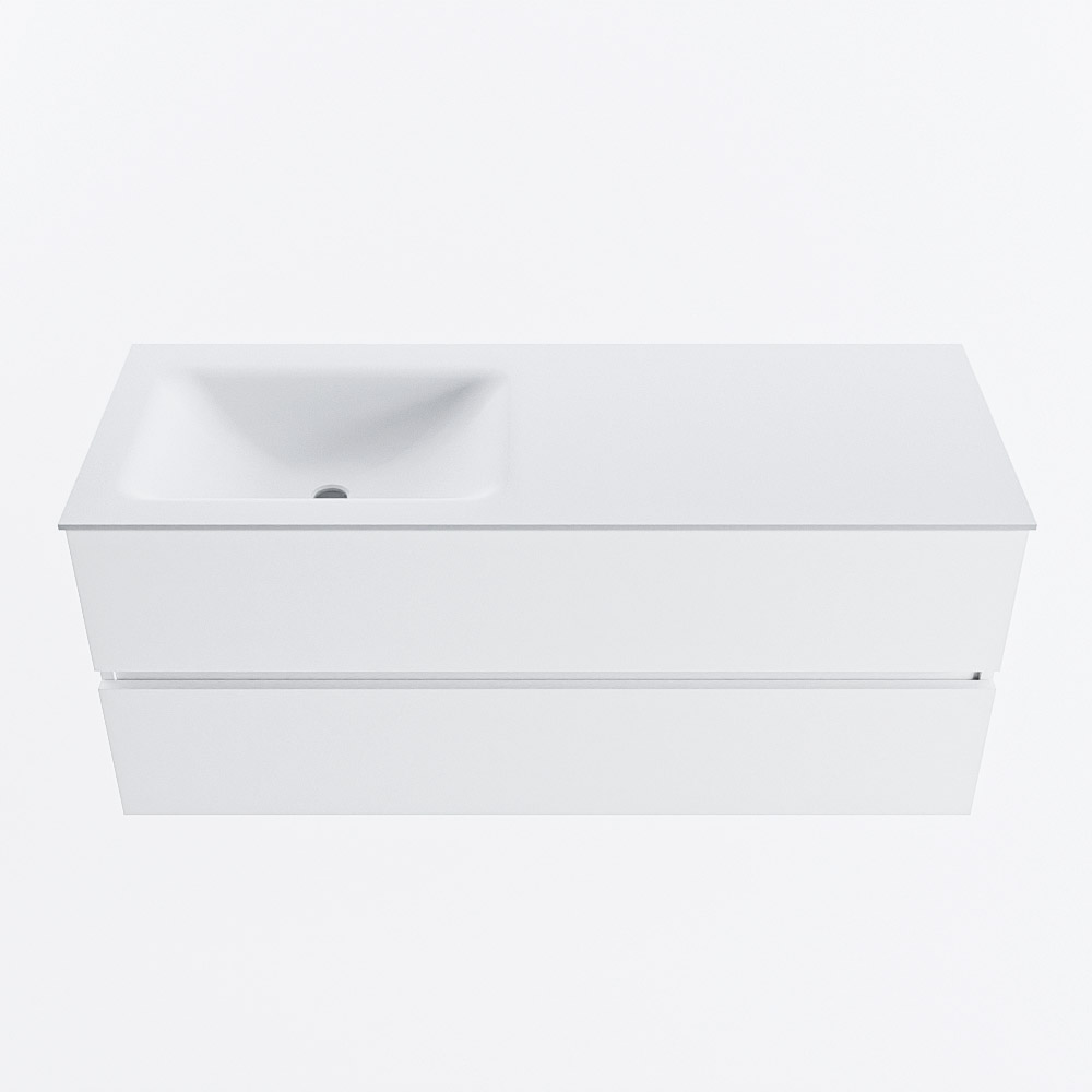 MONDIAZ VICA 120cm mueble de baño Talc 2 cajones. Lavabo CLOUD Izquierda sin orificio, color Talc. 5 MONDIAZ VICA 120cm mueble de baño Talc 2 cajones. Lavabo CLOUD Izquierda sin orificio, color Talc. - Imagen 5