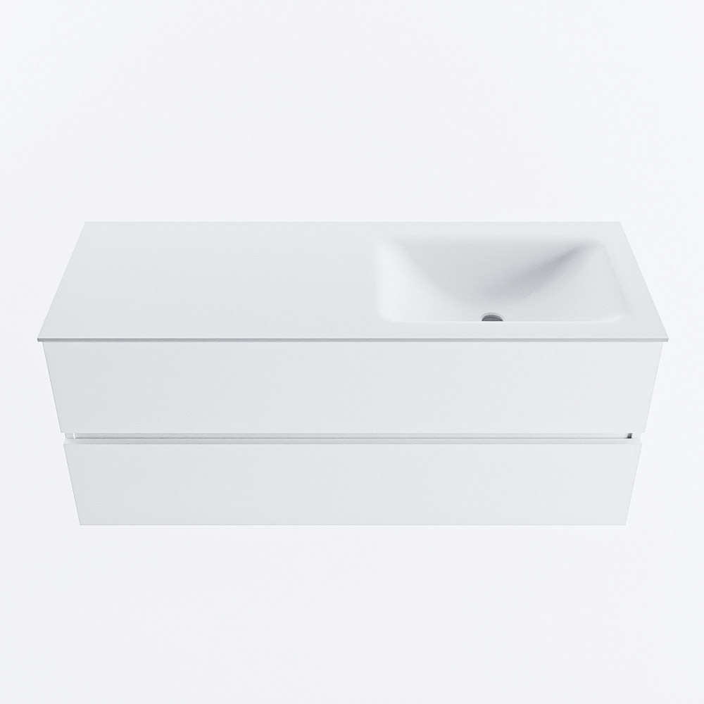MONDIAZ VICA 120cm mueble de baño Talc 2 cajones. Lavabo CLOUD Derecho sin orificio, color Talc. 5 MONDIAZ VICA 120cm mueble de baño Talc 2 cajones. Lavabo CLOUD Derecho sin orificio, color Talc. - Imagen 5