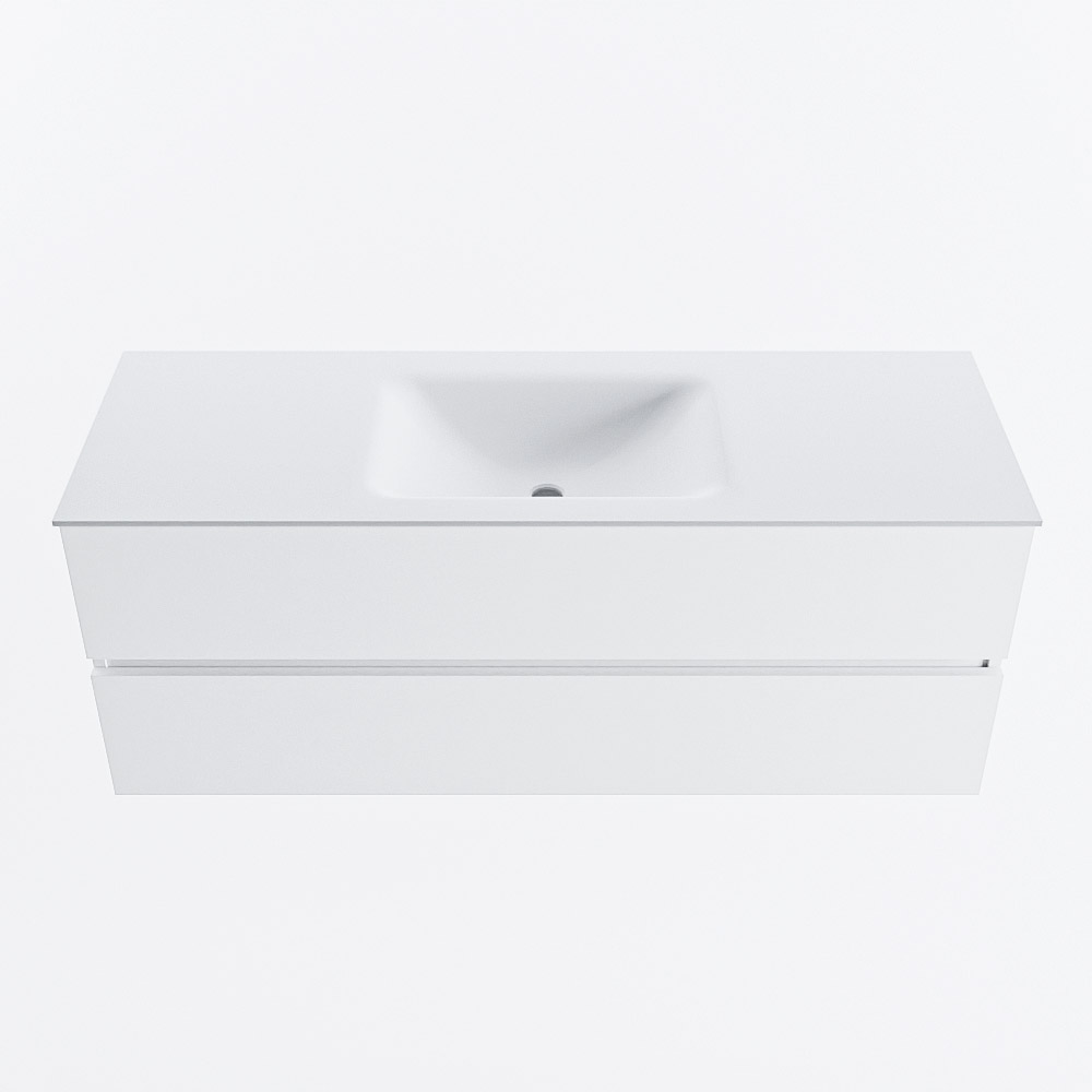 MONDIAZ VICA 130cm mueble de baño Talc 2 cajones. Lavabo CLOUD Centro 1 orificio, color Talc. 5 MONDIAZ VICA 130cm mueble de baño Talc 2 cajones. Lavabo CLOUD Centro 1 orificio, color Talc. - Imagen 5