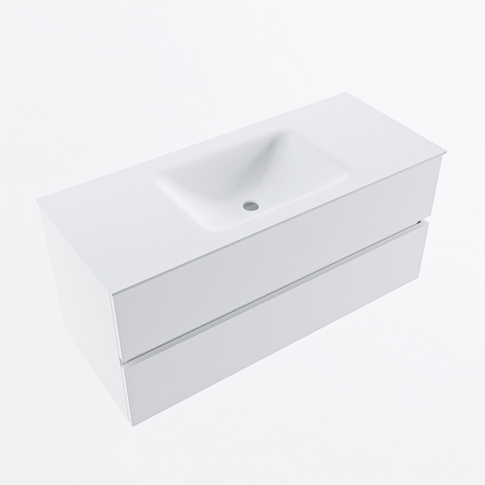 MONDIAZ VICA 110cm mueble de baño Talc 2 cajones. Lavabo CLOUD Centro sin orificio, color Talc. 6 MONDIAZ VICA 110cm mueble de baño Talc 2 cajones. Lavabo CLOUD Centro sin orificio, color Talc. - Imagen 6