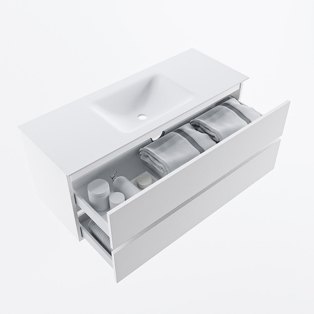 MONDIAZ VICA 120cm mueble de baño Talc 2 cajones. Lavabo CLOUD Centro 1 orificio, color Talc. 7 MONDIAZ VICA 120cm mueble de baño Talc 2 cajones. Lavabo CLOUD Centro 1 orificio, color Talc. - Imagen 7