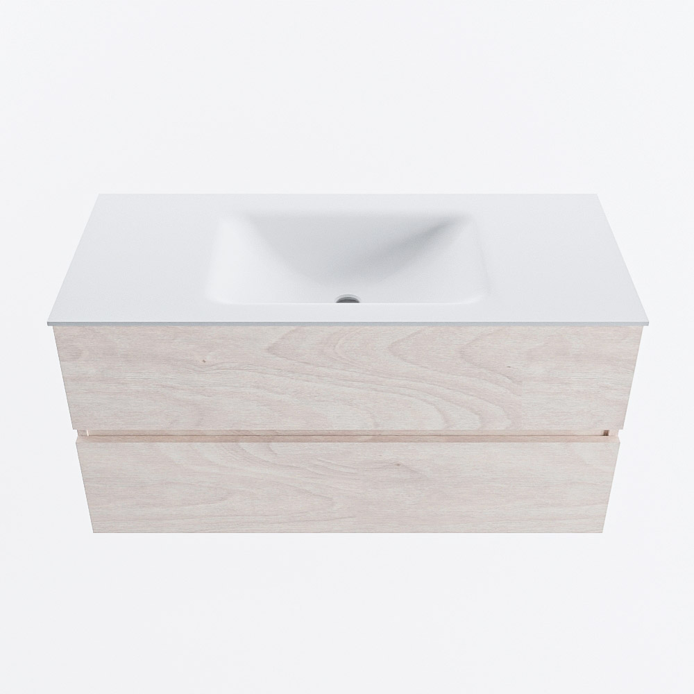 MONDIAZ VICA 100cm mueble de baño Underlayment 2 cajones. Lavabo CLOUD Centro sin orificio, color Talc. 5 MONDIAZ VICA 100cm mueble de baño Underlayment 2 cajones. Lavabo CLOUD Centro sin orificio, color Talc. - Imagen 5