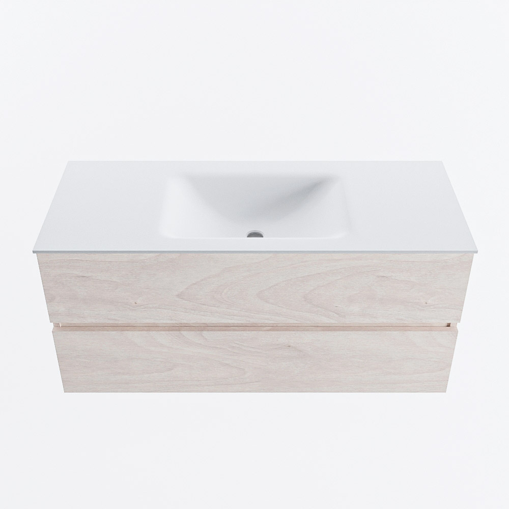 MONDIAZ VICA 110cm mueble de baño Underlayment 2 cajones. Lavabo CLOUD Centro sin orificio, color Talc. 5 MONDIAZ VICA 110cm mueble de baño Underlayment 2 cajones. Lavabo CLOUD Centro sin orificio, color Talc. - Imagen 5