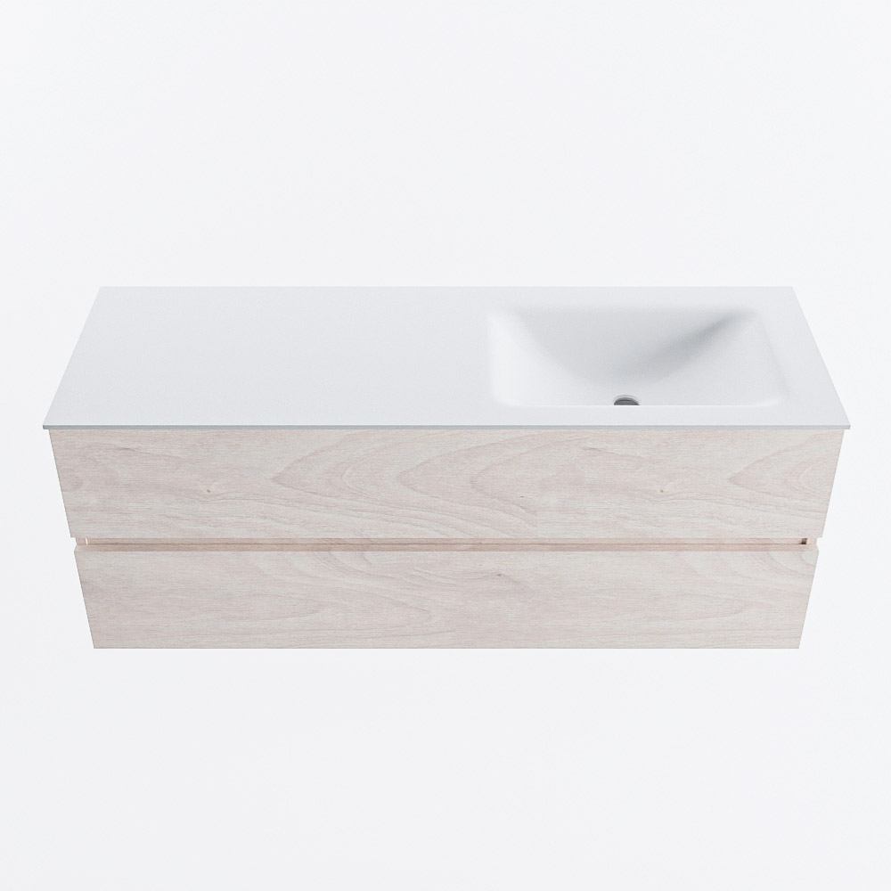 MONDIAZ VICA 130cm mueble de baño Underlayment 2 cajones. Lavabo CLOUD Derecho 1 orificio, color Talc. 5 MONDIAZ VICA 130cm mueble de baño Underlayment 2 cajones. Lavabo CLOUD Derecho 1 orificio, color Talc. - Imagen 5