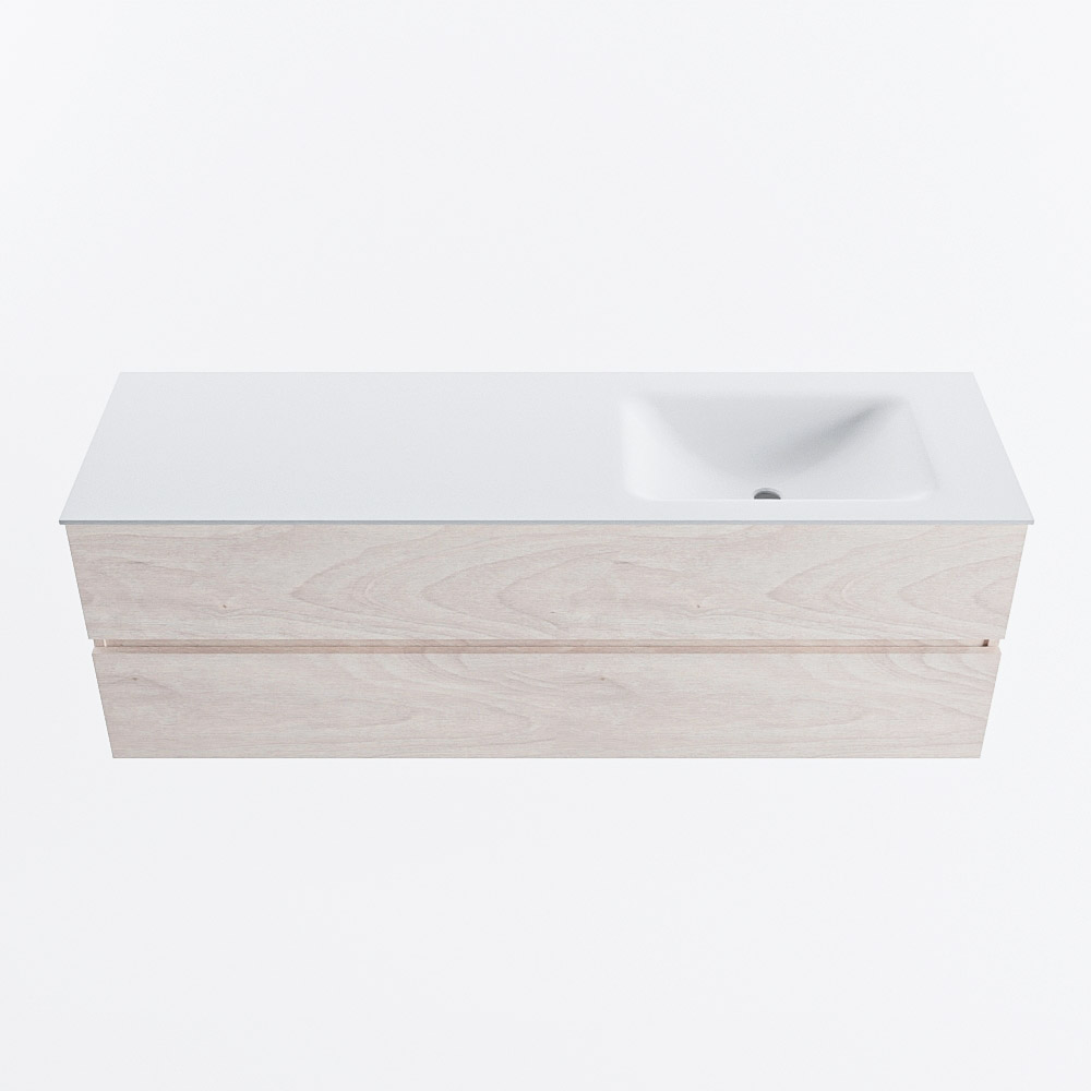 MONDIAZ VICA 150cm mueble de baño Underlayment 2 cajones. Lavabo CLOUD Derecho sin orificio, color Talc. 5 MONDIAZ VICA 150cm mueble de baño Underlayment 2 cajones. Lavabo CLOUD Derecho sin orificio, color Talc. - Imagen 5