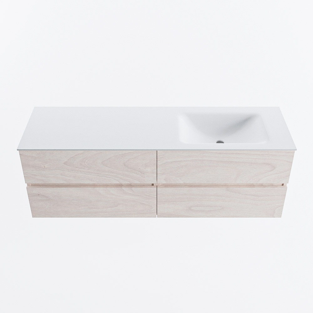 MONDIAZ VICA 150cm mueble de baño Underlayment 4 cajones. Lavabo CLOUD Derecho 1 orificio, color Talc. 5 MONDIAZ VICA 150cm mueble de baño Underlayment 4 cajones. Lavabo CLOUD Derecho 1 orificio, color Talc. - Imagen 5