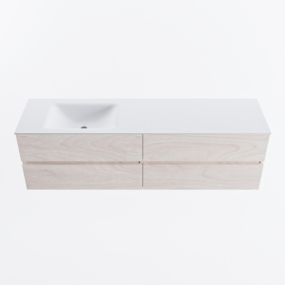 MONDIAZ VICA 170cm mueble de baño Underlayment 4 cajones. Lavabo CLOUD Izquierda 1 orificio, color Talc. 5 MONDIAZ VICA 170cm mueble de baño Underlayment 4 cajones. Lavabo CLOUD Izquierda 1 orificio, color Talc. - Imagen 5