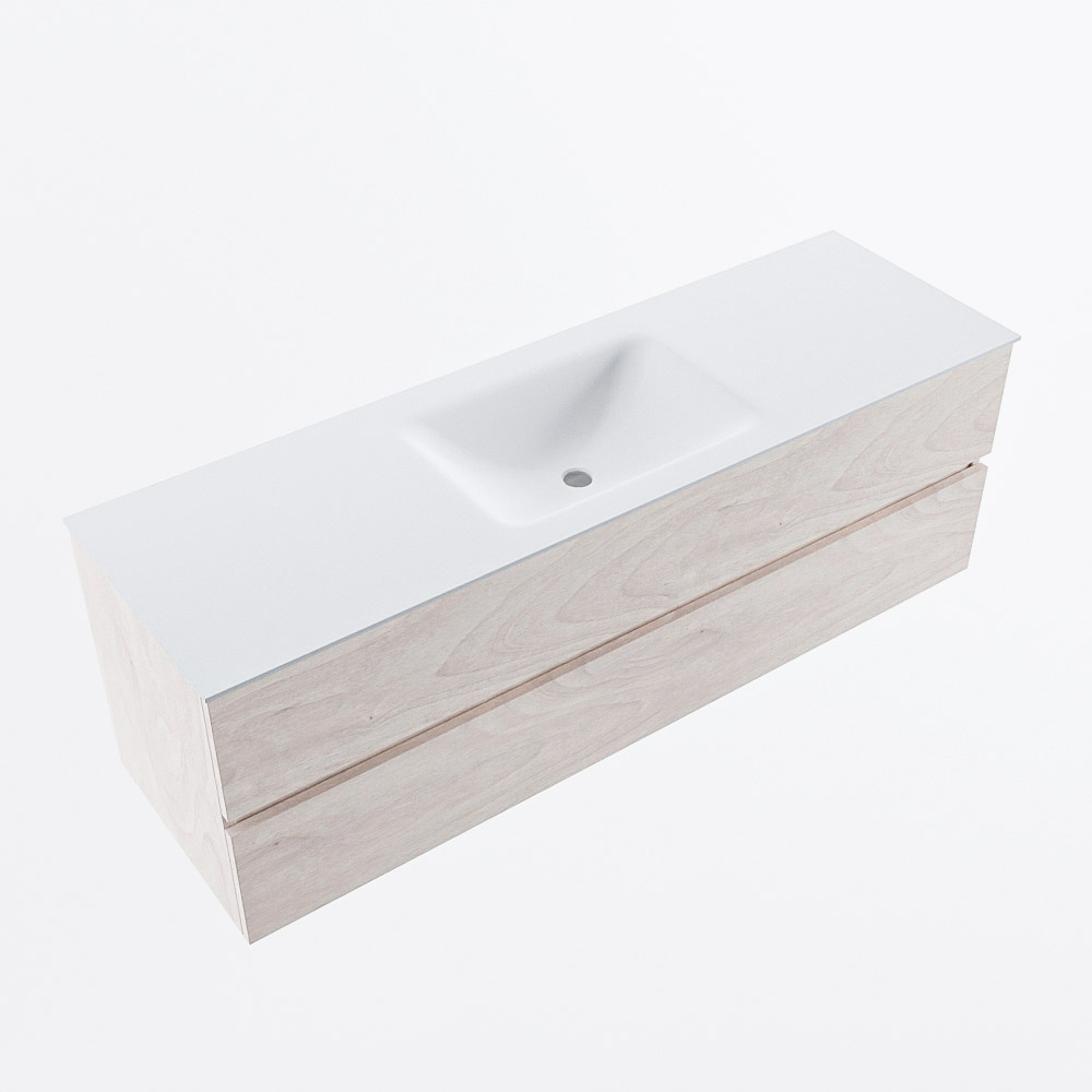 MONDIAZ VICA 150cm mueble de baño Underlayment 2 cajones. Lavabo CLOUD Centro 1 orificio, color Talc. 6 MONDIAZ VICA 150cm mueble de baño Underlayment 2 cajones. Lavabo CLOUD Centro 1 orificio, color Talc. - Imagen 6