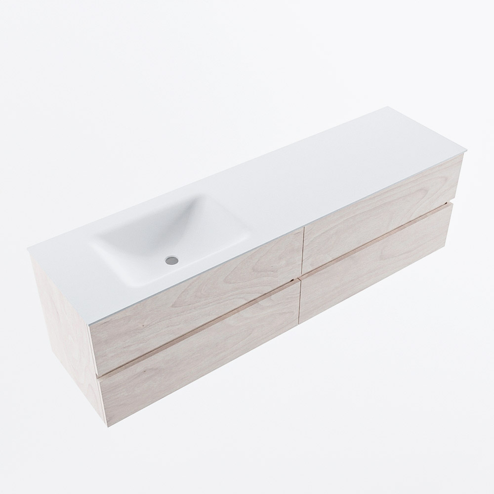 MONDIAZ VICA 170cm mueble de baño Underlayment 4 cajones. Lavabo CLOUD Izquierda 1 orificio, color Talc. 6 MONDIAZ VICA 170cm mueble de baño Underlayment 4 cajones. Lavabo CLOUD Izquierda 1 orificio, color Talc. - Imagen 6