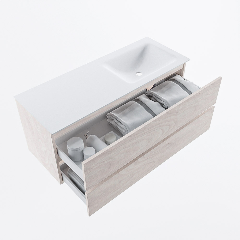 MONDIAZ VICA 120cm mueble de baño Underlayment 2 cajones. Lavabo CLOUD Derecho sin orificio, color Talc. 7 MONDIAZ VICA 120cm mueble de baño Underlayment 2 cajones. Lavabo CLOUD Derecho sin orificio, color Talc. - Imagen 7