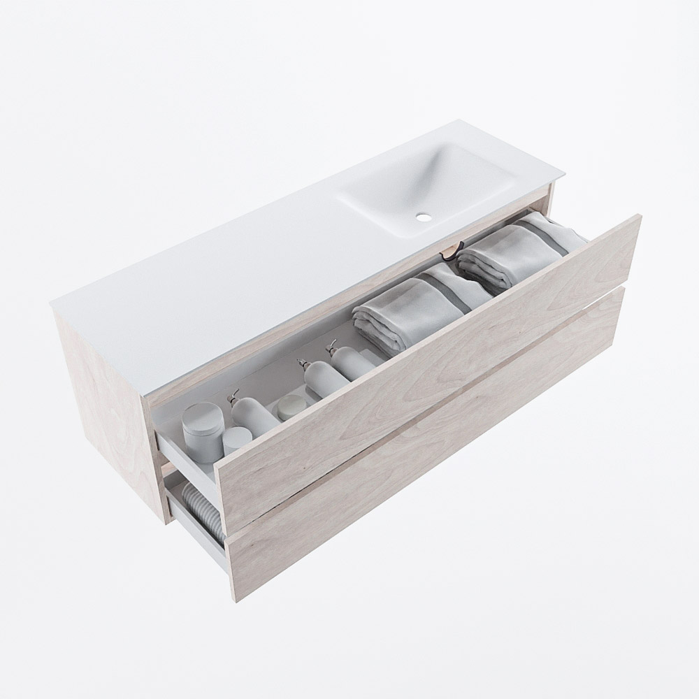 MONDIAZ VICA 150cm mueble de baño Underlayment 2 cajones. Lavabo CLOUD Derecho sin orificio, color Talc. 7 MONDIAZ VICA 150cm mueble de baño Underlayment 2 cajones. Lavabo CLOUD Derecho sin orificio, color Talc. - Imagen 7