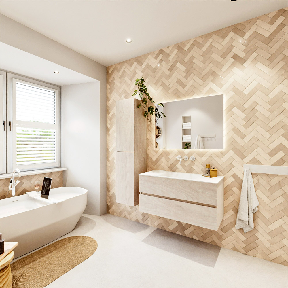 MONDIAZ VICA 100cm mueble de baño Underlayment 2 cajones. Lavabo CLOUD Centro sin orificio, color Talc. 4 MONDIAZ VICA 100cm mueble de baño Underlayment 2 cajones. Lavabo CLOUD Centro sin orificio, color Talc. - Imagen 4