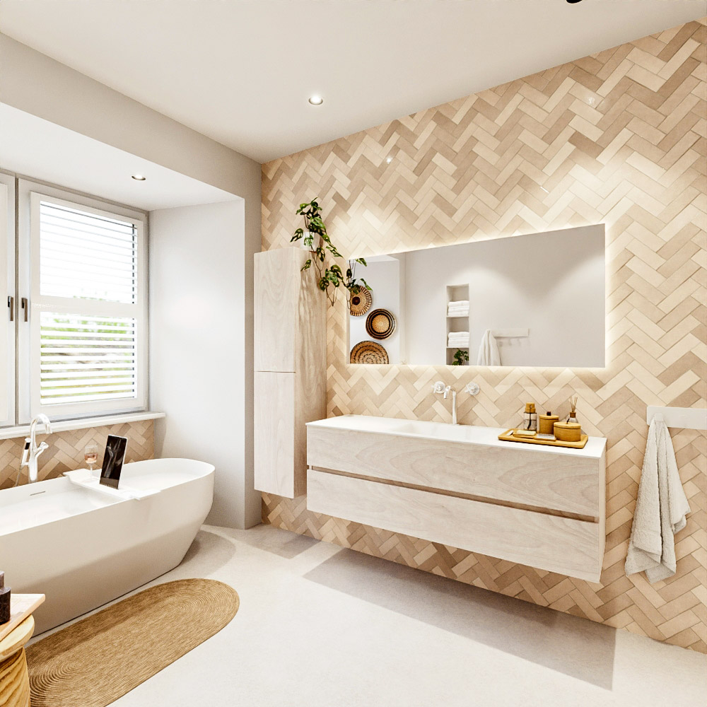 MONDIAZ VICA 150cm mueble de baño Underlayment 2 cajones. Lavabo CLOUD Centro 1 orificio, color Talc. 4 MONDIAZ VICA 150cm mueble de baño Underlayment 2 cajones. Lavabo CLOUD Centro 1 orificio, color Talc. - Imagen 4