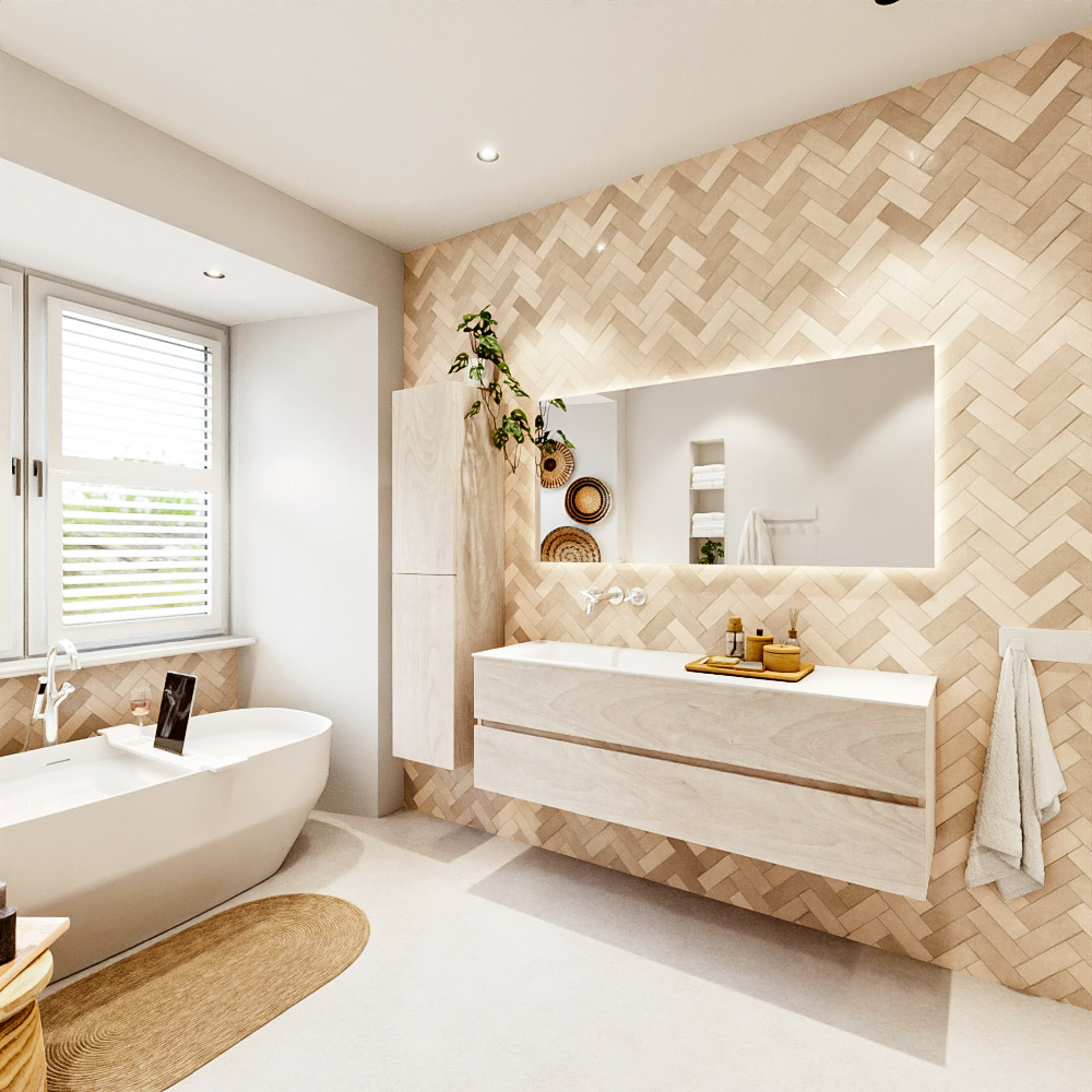MONDIAZ VICA 150cm mueble de baño Underlayment 2 cajones. Lavabo CLOUD Izquierda sin orificio, color Talc. 4 MONDIAZ VICA 150cm mueble de baño Underlayment 2 cajones. Lavabo CLOUD Izquierda sin orificio, color Talc. - Imagen 4