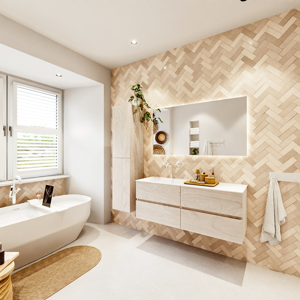 MONDIAZ VICA 130cm mueble de baño Underlayment 4 cajones. Lavabo CLOUD Izquierda 1 orificio, color Talc. 4 MONDIAZ VICA 130cm mueble de baño Underlayment 4 cajones. Lavabo CLOUD Izquierda 1 orificio, color Talc. - Imagen 4