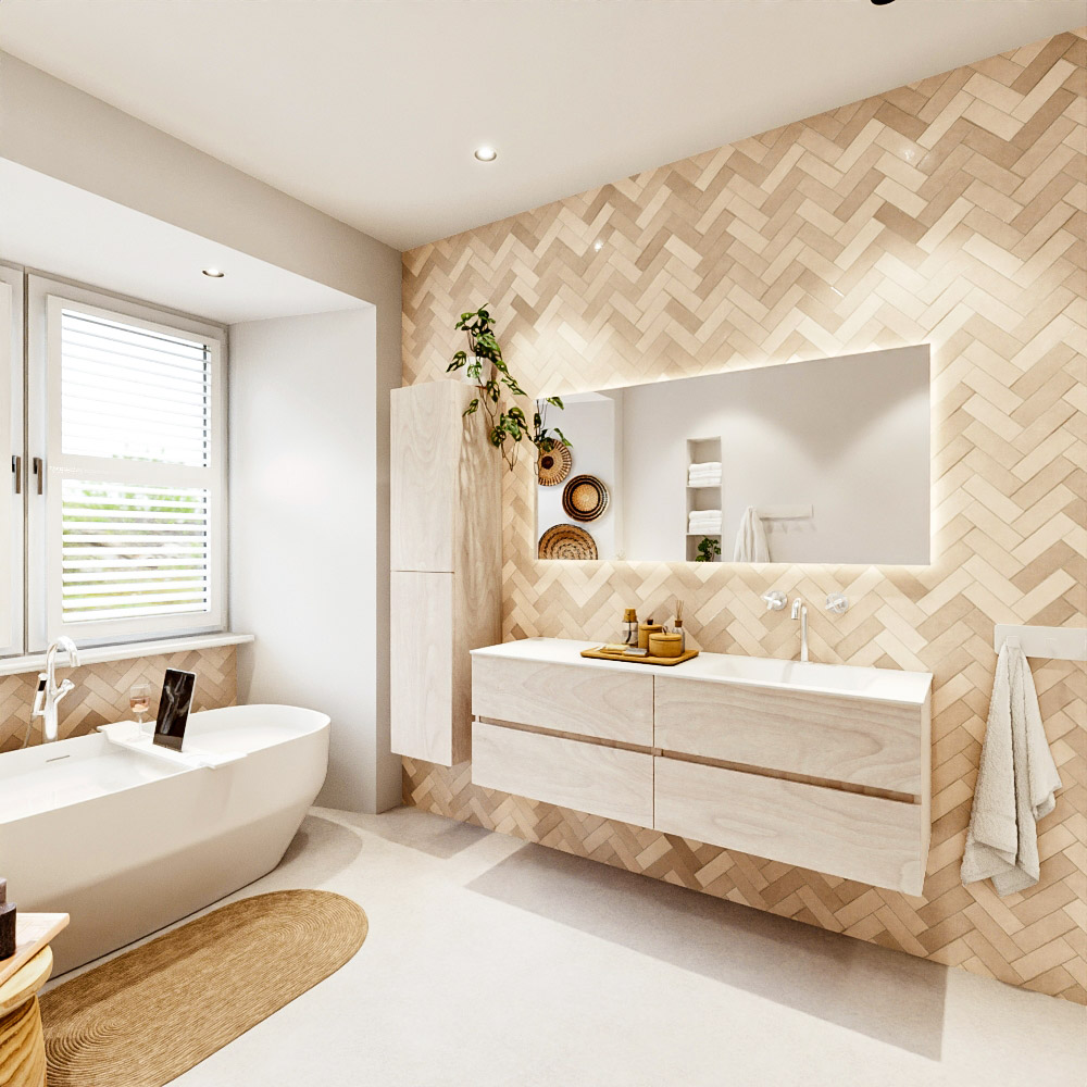 MONDIAZ VICA 150cm mueble de baño Underlayment 4 cajones. Lavabo CLOUD Derecho 1 orificio, color Talc. 4 MONDIAZ VICA 150cm mueble de baño Underlayment 4 cajones. Lavabo CLOUD Derecho 1 orificio, color Talc. - Imagen 4