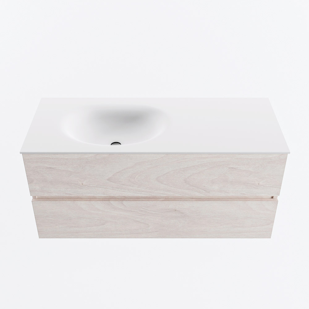 MONDIAZ VICA 110cm mueble de baño Underlayment 2 cajones. Lavabo MOON Izquierda 1 orificio, color Talc. 5 MONDIAZ VICA 110cm mueble de baño Underlayment 2 cajones. Lavabo MOON Izquierda 1 orificio, color Talc. - Imagen 5