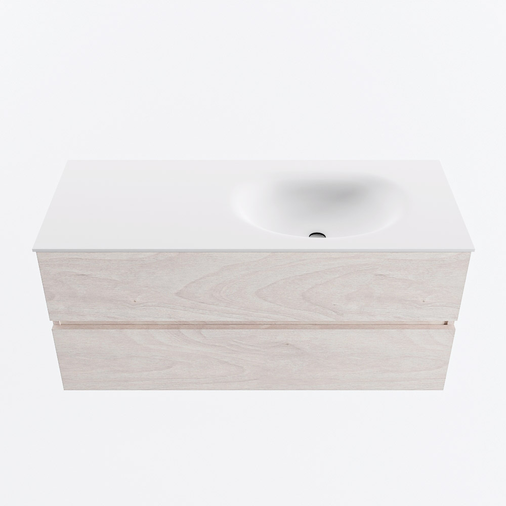 MONDIAZ VICA 110cm mueble de baño Underlayment 2 cajones. Lavabo MOON Derecho 1 orificio, color Talc. 5 MONDIAZ VICA 110cm mueble de baño Underlayment 2 cajones. Lavabo MOON Derecho 1 orificio, color Talc. - Imagen 5