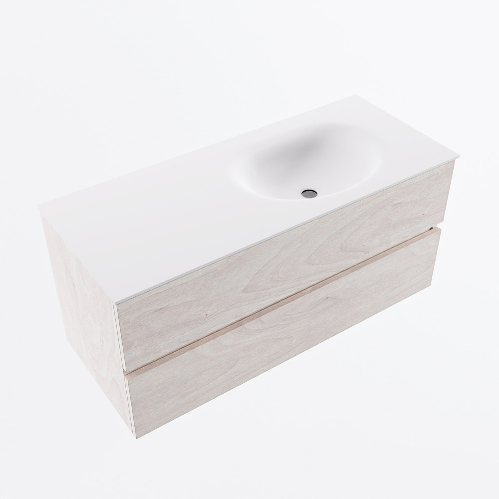 MONDIAZ VICA 110cm mueble de baño Underlayment 2 cajones. Lavabo MOON Derecho 1 orificio, color Talc. 6 MONDIAZ VICA 110cm mueble de baño Underlayment 2 cajones. Lavabo MOON Derecho 1 orificio, color Talc. - Imagen 6