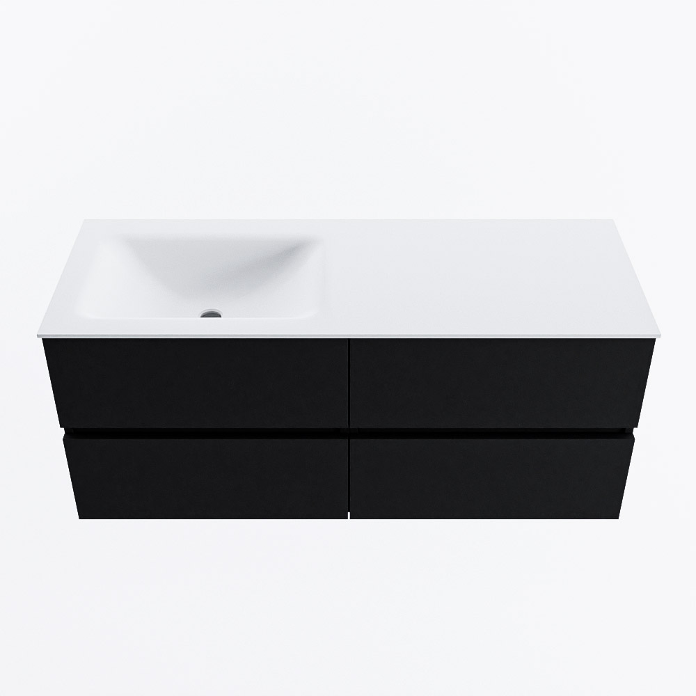 MONDIAZ VICA 120cm mueble de baño Urban 4 cajones. Lavabo CLOUD Izquierda 1 orificio, color Talc. 5 MONDIAZ VICA 120cm mueble de baño Urban 4 cajones. Lavabo CLOUD Izquierda 1 orificio, color Talc. - Imagen 5