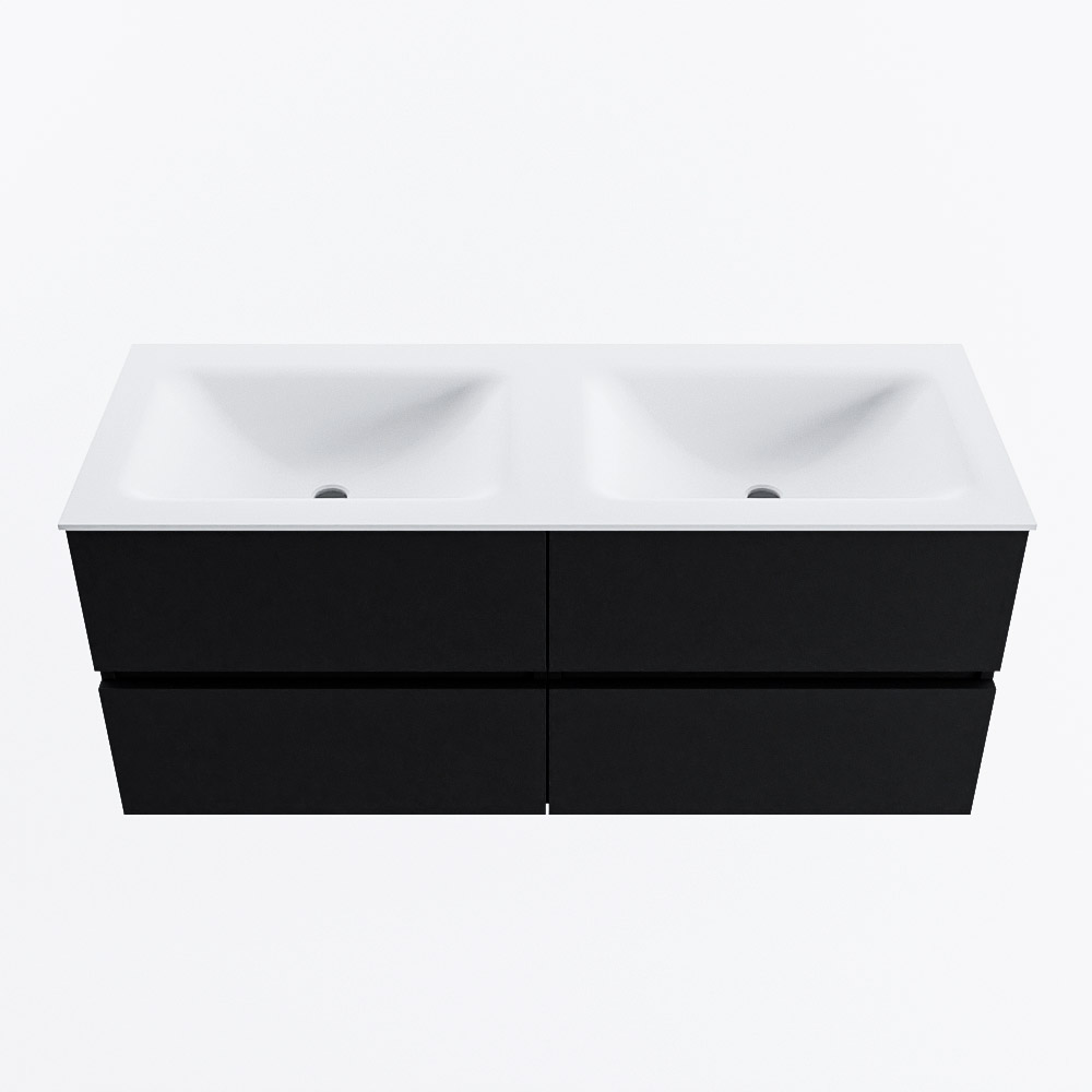 MONDIAZ VICA 120cm mueble de baño Urban 4 cajones. Lavabo CLOUD Doble sin orificio, color Talc. 5 MONDIAZ VICA 120cm mueble de baño Urban 4 cajones. Lavabo CLOUD Doble sin orificio, color Talc. - Imagen 5