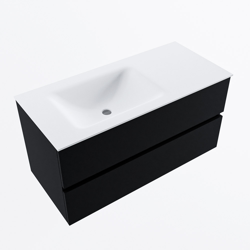 MONDIAZ VICA 100cm mueble de baño Urban 2 cajones. Lavabo CLOUD Izquierda sin orificio, color Talc. 6 MONDIAZ VICA 100cm mueble de baño Urban 2 cajones. Lavabo CLOUD Izquierda sin orificio, color Talc. - Imagen 6