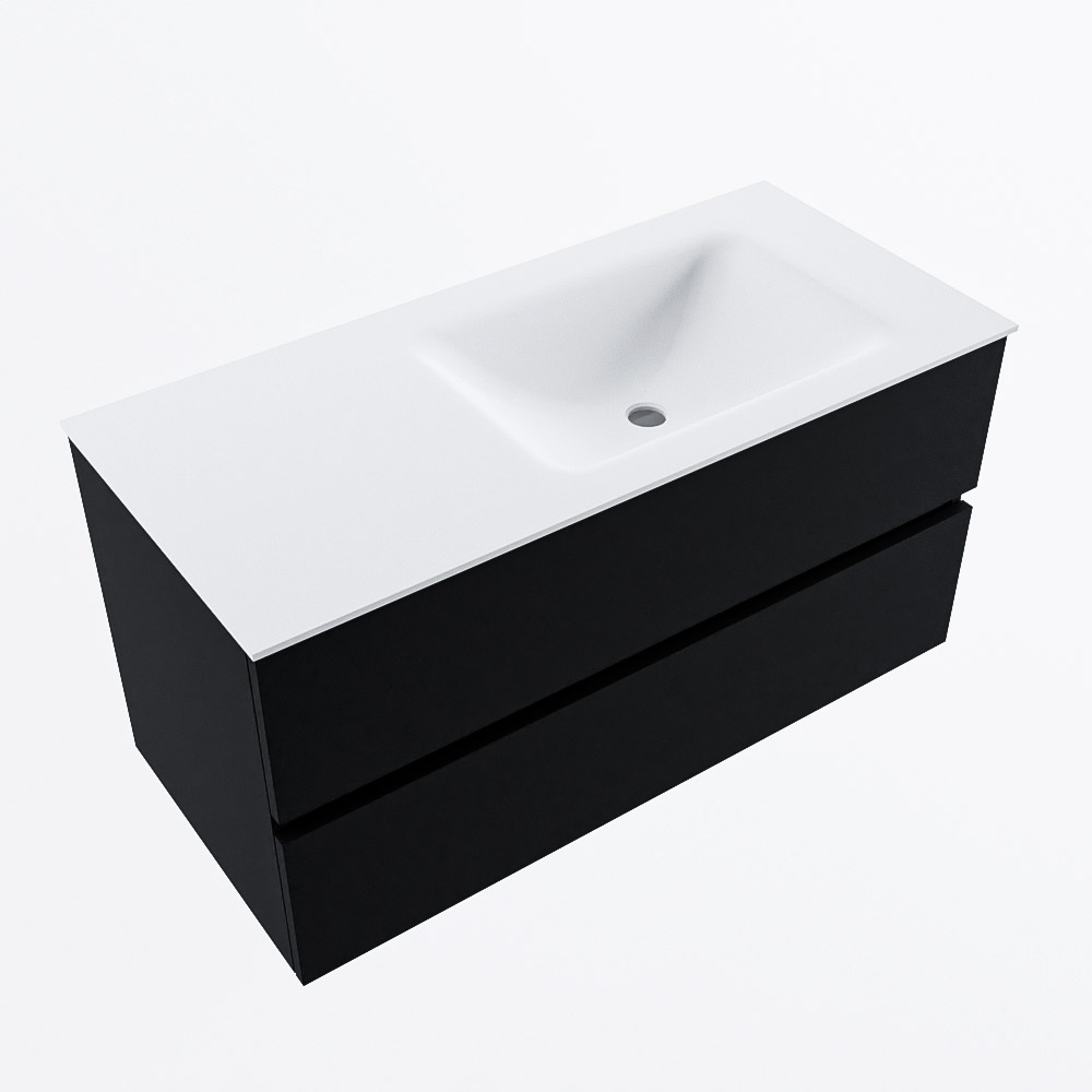 MONDIAZ VICA 100cm mueble de baño Urban 2 cajones. Lavabo CLOUD Derecho sin orificio, color Talc. 6 MONDIAZ VICA 100cm mueble de baño Urban 2 cajones. Lavabo CLOUD Derecho sin orificio, color Talc. - Imagen 6
