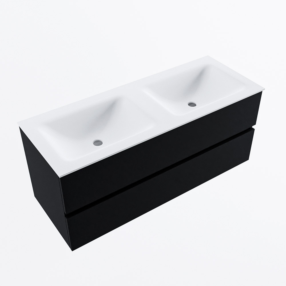MONDIAZ VICA 120cm mueble de baño Urban 2 cajones. Lavabo CLOUD Doble 2 orificios, color Talc. 6 MONDIAZ VICA 120cm mueble de baño Urban 2 cajones. Lavabo CLOUD Doble 2 orificios, color Talc. - Imagen 6
