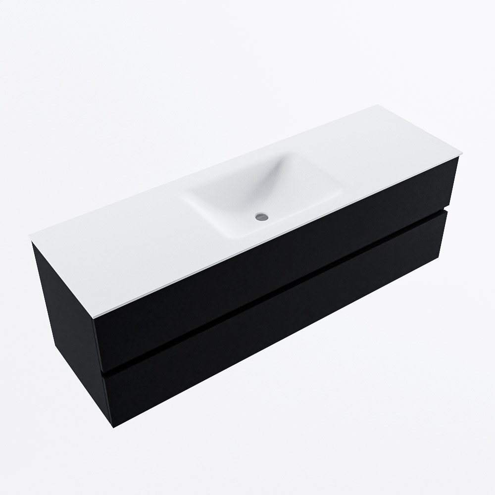 MONDIAZ VICA 150cm mueble de baño Urban 2 cajones. Lavabo CLOUD Centro sin orificio, color Talc. 6 MONDIAZ VICA 150cm mueble de baño Urban 2 cajones. Lavabo CLOUD Centro sin orificio, color Talc. - Imagen 6
