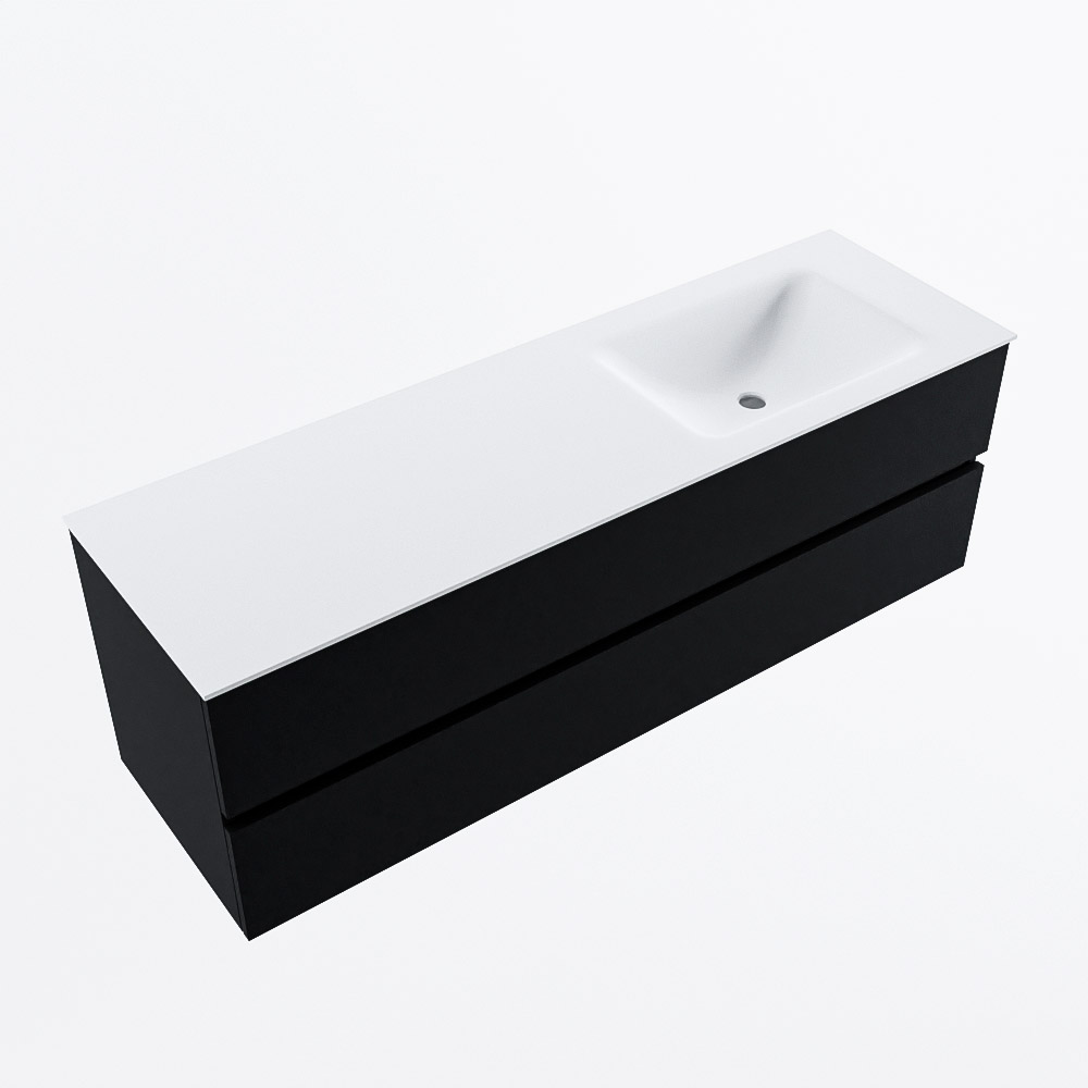 MONDIAZ VICA 150cm mueble de baño Urban 2 cajones. Lavabo CLOUD Derecho sin orificio, color Talc. 6 MONDIAZ VICA 150cm mueble de baño Urban 2 cajones. Lavabo CLOUD Derecho sin orificio, color Talc. - Imagen 6