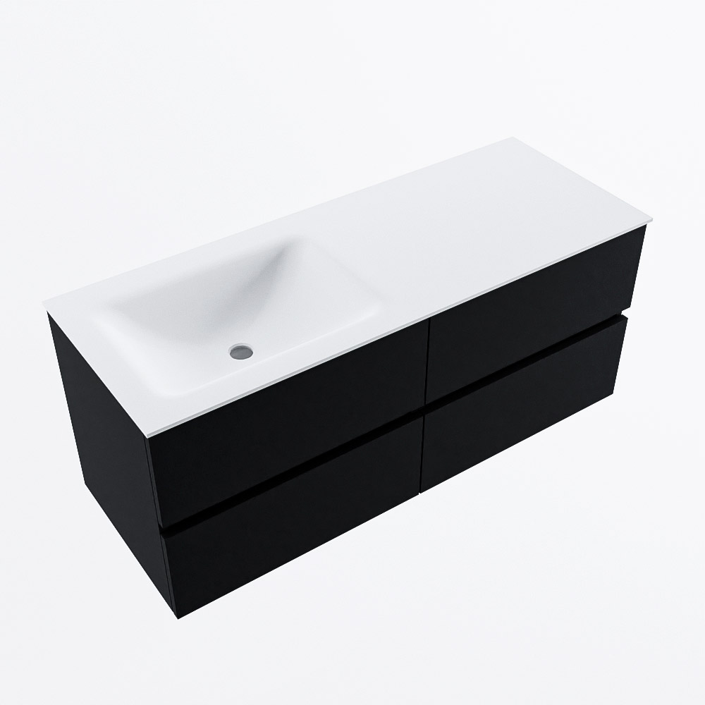 MONDIAZ VICA 120cm mueble de baño Urban 4 cajones. Lavabo CLOUD Izquierda 1 orificio, color Talc. 6 MONDIAZ VICA 120cm mueble de baño Urban 4 cajones. Lavabo CLOUD Izquierda 1 orificio, color Talc. - Imagen 6