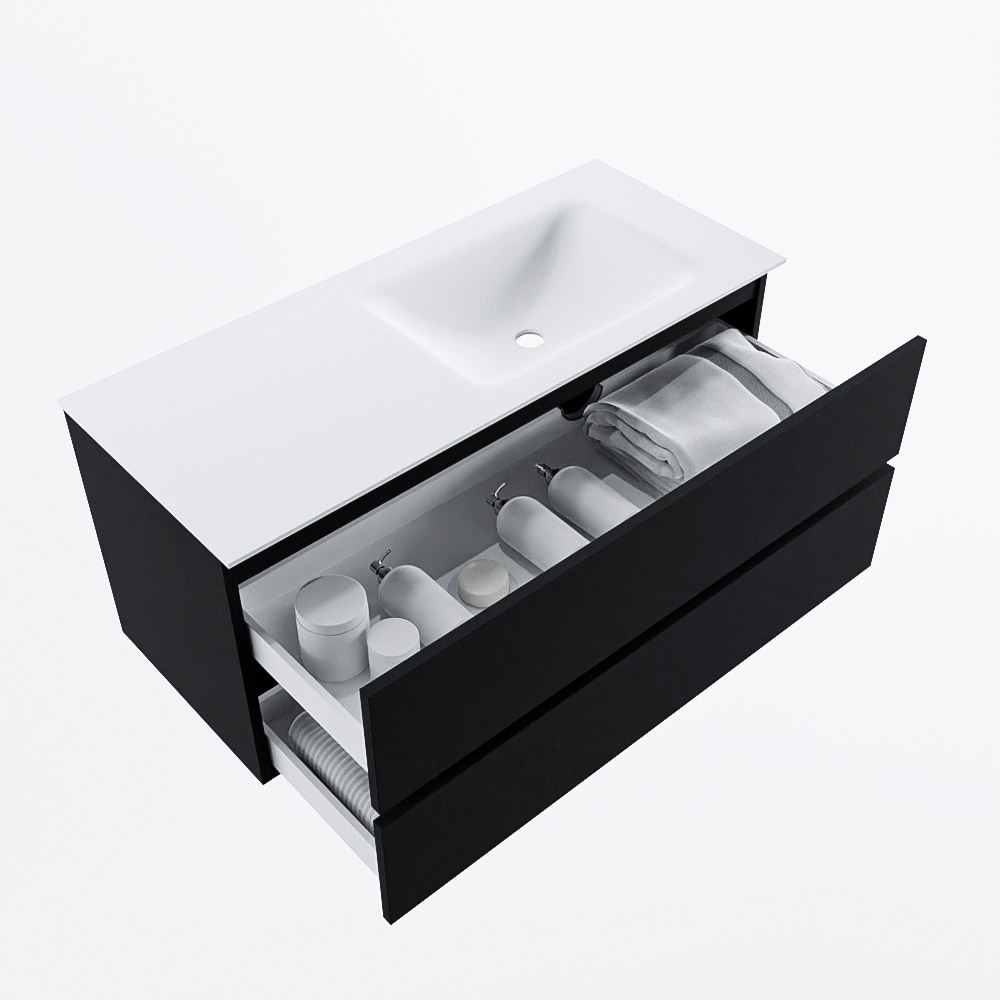MONDIAZ VICA 110cm mueble de baño Urban 2 cajones. Lavabo CLOUD Derecho 1 orificio, color Talc. 7 MONDIAZ VICA 110cm mueble de baño Urban 2 cajones. Lavabo CLOUD Derecho 1 orificio, color Talc. - Imagen 7