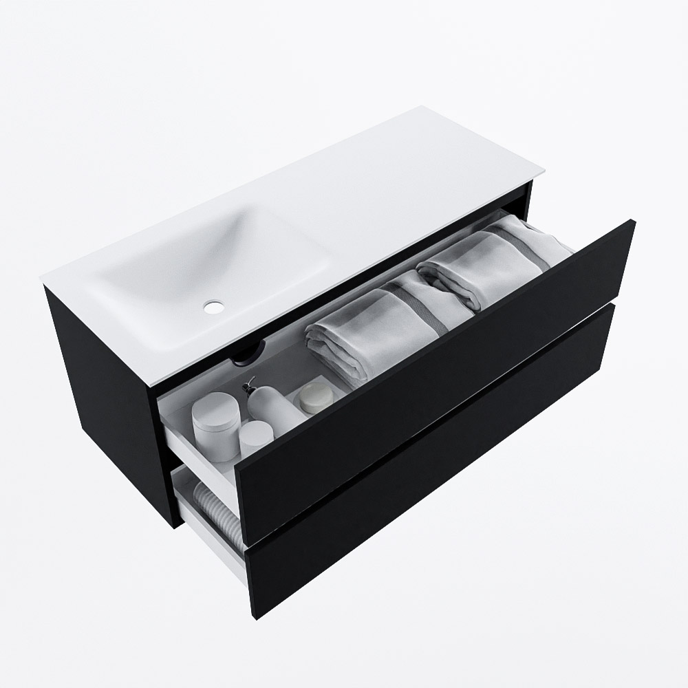 MONDIAZ VICA 120cm mueble de baño Urban 2 cajones. Lavabo CLOUD Izquierda 1 orificio, color Talc. 7 MONDIAZ VICA 120cm mueble de baño Urban 2 cajones. Lavabo CLOUD Izquierda 1 orificio, color Talc. - Imagen 7