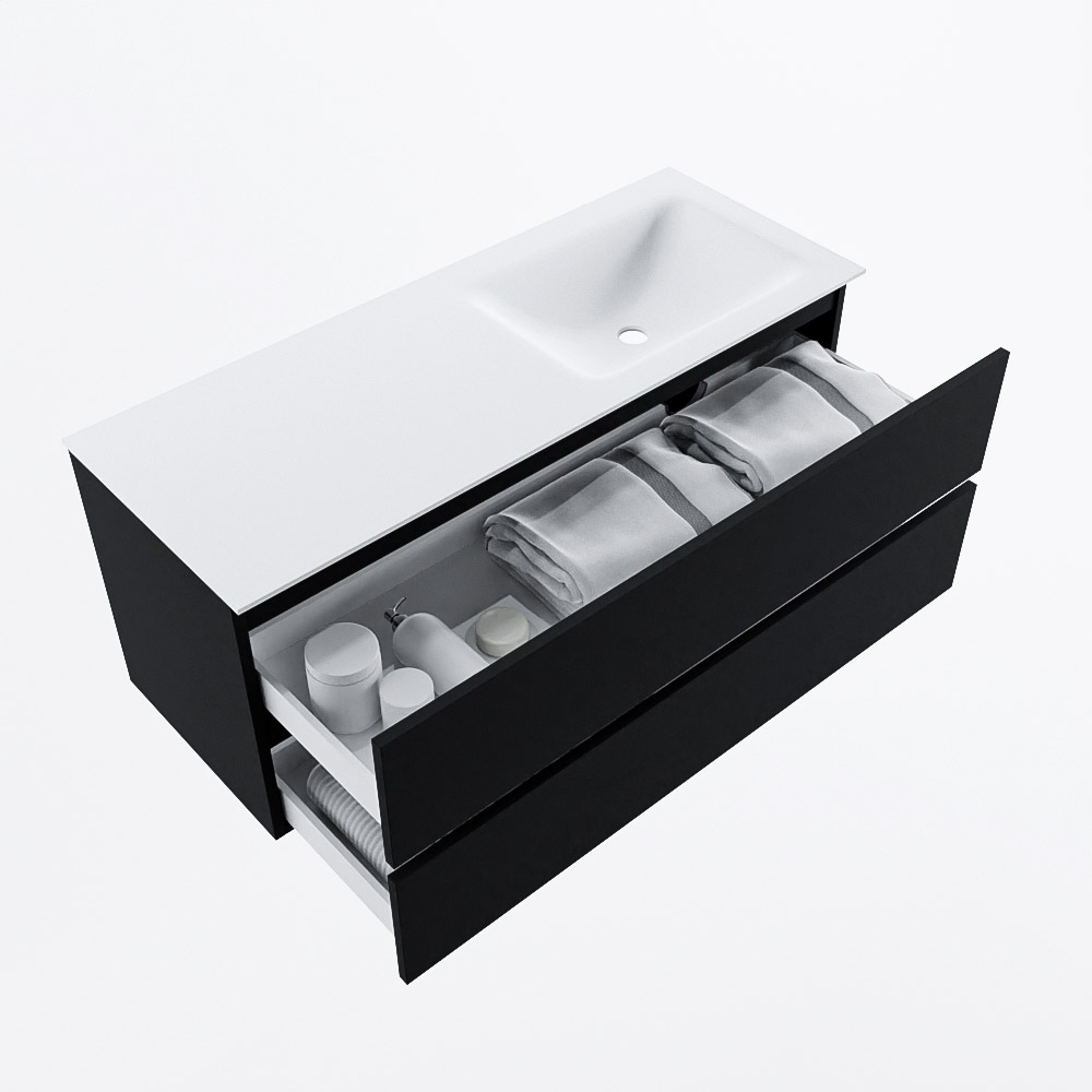 MONDIAZ VICA 120cm mueble de baño Urban 2 cajones. Lavabo CLOUD Derecho 1 orificio, color Talc. 7 MONDIAZ VICA 120cm mueble de baño Urban 2 cajones. Lavabo CLOUD Derecho 1 orificio, color Talc. - Imagen 7