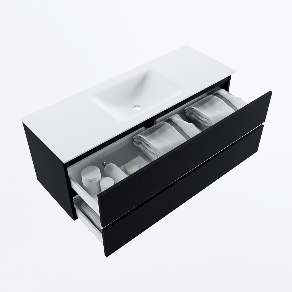 MONDIAZ VICA 130cm mueble de baño Urban 2 cajones. Lavabo CLOUD Centro 1 orificio, color Talc. 7 MONDIAZ VICA 130cm mueble de baño Urban 2 cajones. Lavabo CLOUD Centro 1 orificio, color Talc. - Imagen 7
