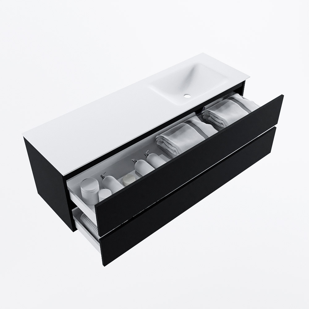 MONDIAZ VICA 150cm mueble de baño Urban 2 cajones. Lavabo CLOUD Derecho sin orificio, color Talc. 7 MONDIAZ VICA 150cm mueble de baño Urban 2 cajones. Lavabo CLOUD Derecho sin orificio, color Talc. - Imagen 7