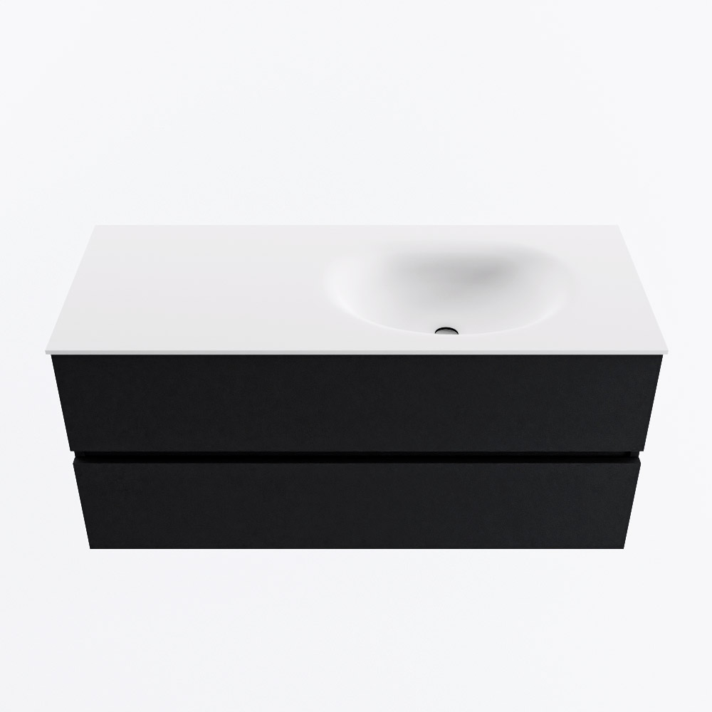 MONDIAZ VICA 110cm mueble de baño Urban 2 cajones. Lavabo MOON Derecho sin orificio, color Talc. 5 MONDIAZ VICA 110cm mueble de baño Urban 2 cajones. Lavabo MOON Derecho sin orificio, color Talc. - Imagen 5